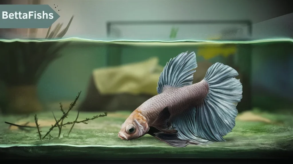 Betta fish staying at bottom of tank