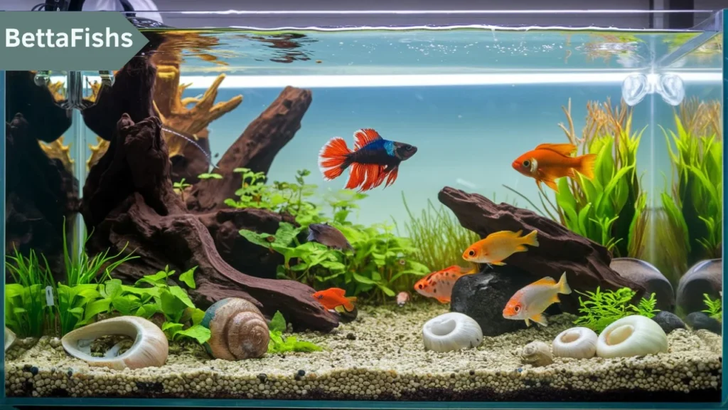 Betta fish tank setup