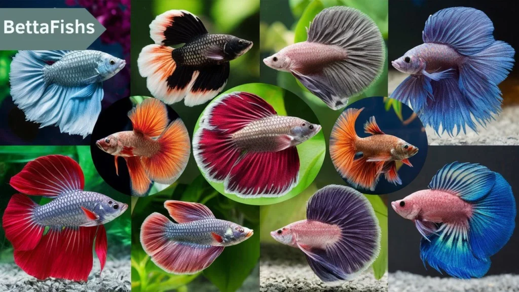 Different breeds of Betta fish