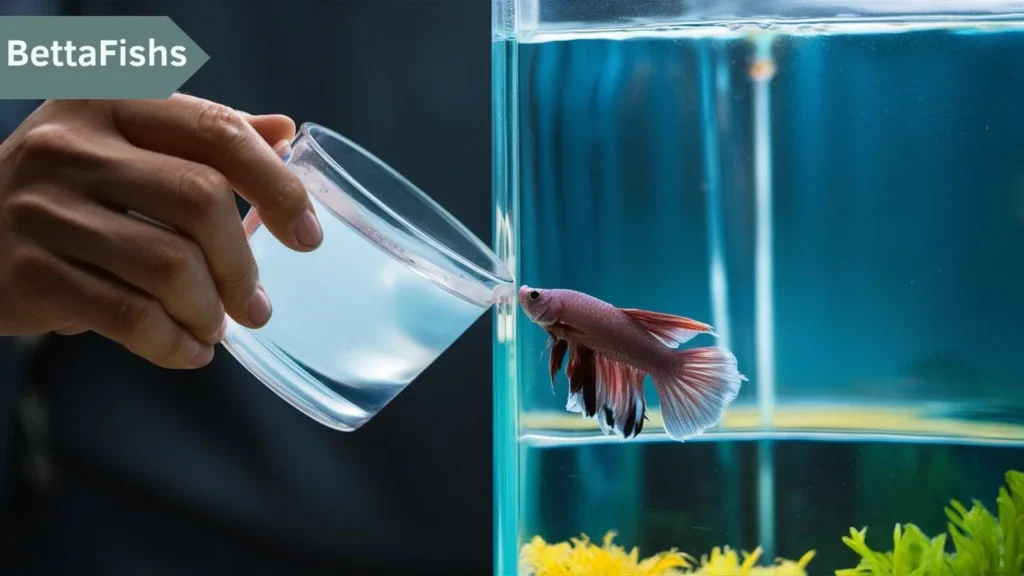 How to transfer Betta fish from cup to tank